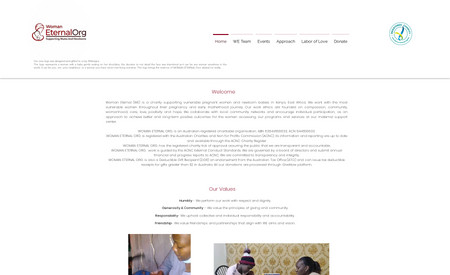 womens-eternal-org: Built a website for a not-for-profit organisation to focus on the work they do. Created a donate page to inform about the various donation options and a secured staff portal with jot forms. The staff portal will be only accessed internally for regular updates and for general information.