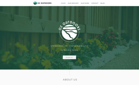 OZ Outdoors: High end landscape architect website design. 