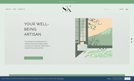 Shizuka: Création du site e-commerce de Shizuka - vente de produits de bains bios et naturels