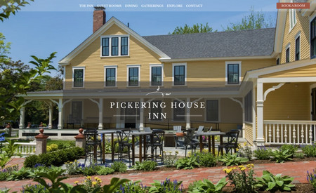 Pickering House Inn: Custom built site for a luxury hotel property in Wolfeboro, NH. Pickering House Inn was named the #1 resort hotel in New England and #3 in the US by Travel and Leisure magazine.