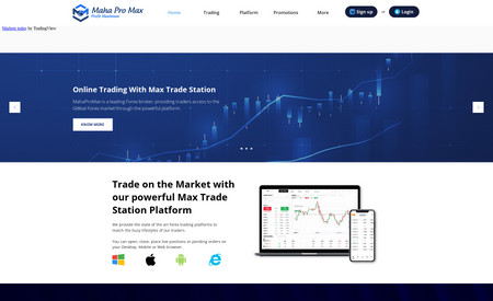 Maha Pro Max: Trading platform based UK company. Classic Editor website.