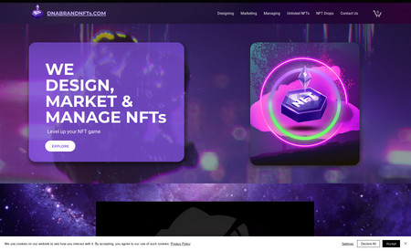 NFT DESIGN STUDIO: Fully Designed this modern, trendy, cyberpunk-themed website for an NFT Design Studio