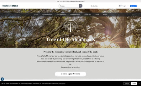 digitalandstone: Digitalandstone and the Tree of Life Memorials was created to build an emotional and spiritual bridge between the grieving and the departed by elevating a traditional funerary monument and infusing it with soul and meaning. The root of the word “religion” is “religaris” which means “to connect” and for us, that’s everything. We built this service to help you connect with your loved one through the beauty and comfort of nature, creativity, and the essence of a story well told. Our greatest hope is to help you in your grief journey by connecting you with the eternal legacy of love.