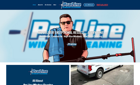 Proline Window Cleaning: We completed a full site redesign for Eumir and Pro Line Window Cleaning including both the desktop and mobile responsive development and on-page SEO and connection to Google Console and Analytics.