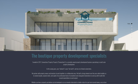 Connections Property: Redesign on existing website for Property Developer.