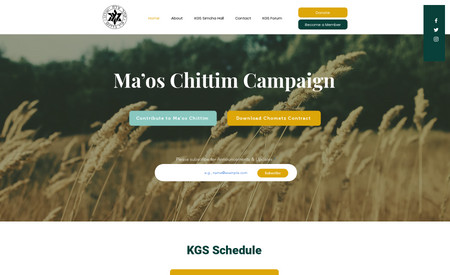 Kew Gardens Synagogue: KGS is located in the center of Queens, NY in the picturesque Kew Gardens Jewish Community. GraphicIQ built and maintains all aspects of the KGS brand, website,  email marketing, and event campaigns.