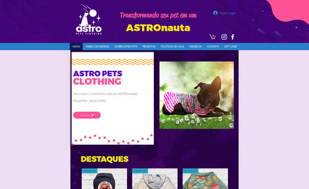 Astronauta Pets: Um site irreverente, feito para uma marca irreverente. Hoje a Astronauta Pets está crescendo de forma constante e significativa no seu nicho de mercado.