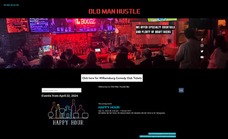 Old Man Hustle: Built our client a new website that features their bar and comedy club along with a built-in strong competitive seo. 