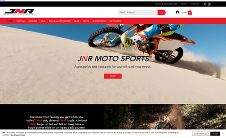 JNR Motosports: Australian online motosport gear and accessories website. Custom Wix Store filtering.