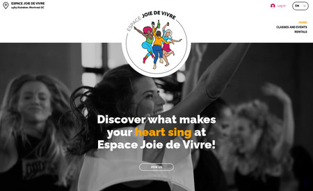 Espace Joie De Vivre: Multilingual New Custom Wix Website Design