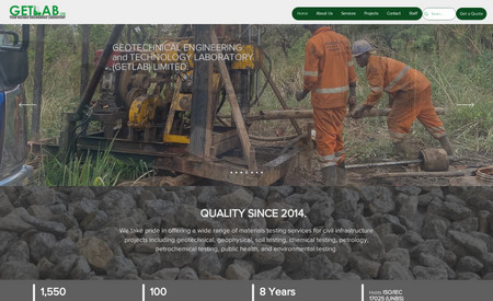 GETLAB Limited (Geotechnical Engineering & Technology Laboratory): GETLAB offers a wide range of materials testing services for civil infrastructure development projects including geotechnical and geophysical exploration services, forensic surveys, and project quality control/ assurance monitoring.