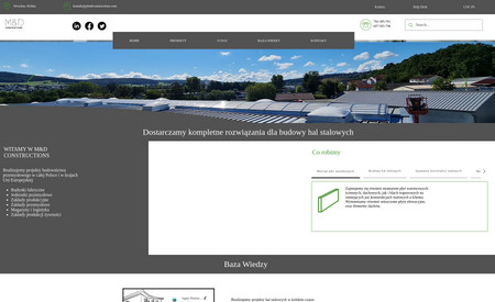 Construction2 : 
This website design project was created for a metal hall construction company. The goals of this project included designing a visually appealing and informative website to showcase their services, while also making it easy for customers to contact the company. 
The language of the website is Polish.
The design process began with a discussion about the website needs and objectives, as well as research into the metal hall construction industry. After this, wireframes were created to ensure that all aspects of the site had a cohesive structure, and then a detailed visual design was developed based on customer feedback and industry trends.

Once the visual designs were complete, the HTML and CSS code was written to create the website, which was then tested and checked for errors. After this, the website was implemented and made available to view. 

The website features an eye-catching homepage that is designed to capture attention and clearly display the company’s services. It also contains informational pages about the various types of metal hall construction work that can be completed, as well as an inquiry form for customers to submit questions or requests for quotes. 

The website also includes an administrative panel that allows the company to easily manage customer inquiries, update content on its website, and access analytics data.