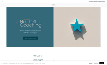 North Star Coaching: Website designed for a Product Manager Coach