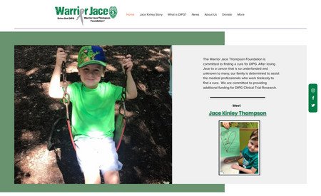 Warrior Jace: Donation site to help provide funding for DIPG Clinical Trial Research