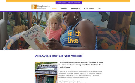 Needham Library Foundation: Logo and Brand Design
Website Design and Development