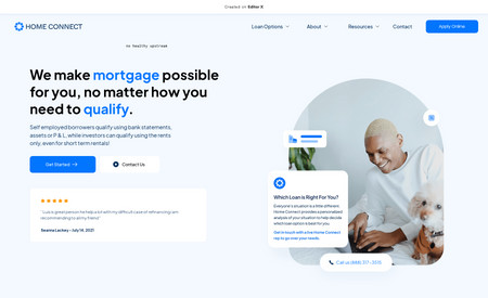 Home Connect | Mortgage Brokers: A lead capture website for mortgage brokers.