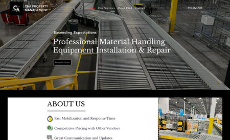 C&A Property Management: New website design for a Michigan based company.  C&A offers professional material handling equipment installation and maintenance.