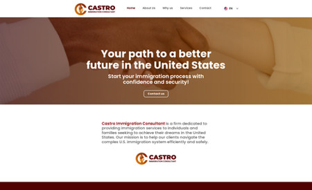 Castro Immigration Consultant: New website design and content.
New Logo design