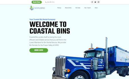 coastalbins: Redesigned site and added forms and third-party functionality