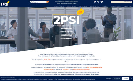 2psi - Formation & Prévention: Site internet avancé avec CMS - Espace privé - Formations en ligne ect.