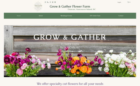 Grow & Gather Floral: Website redesign and SEO for Canadian flower farm