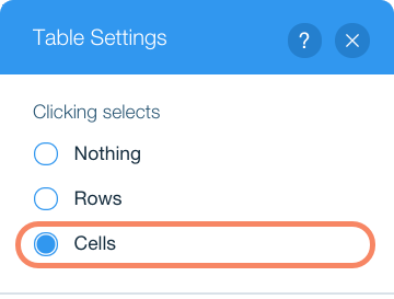 Clicking Selects Cells